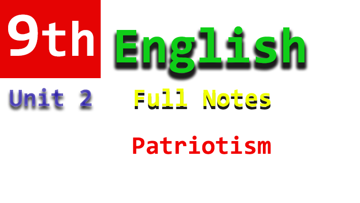 the patriotism unit 2 notes