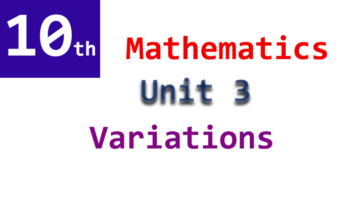 10th class mathematics unit 3 variations notes