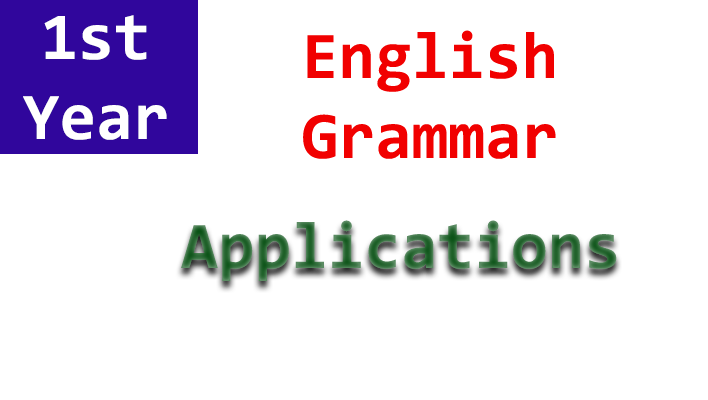 application writing 1st year english