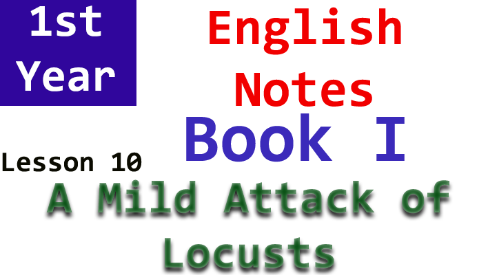 lesson no. 10 a mild attack of locusts notes