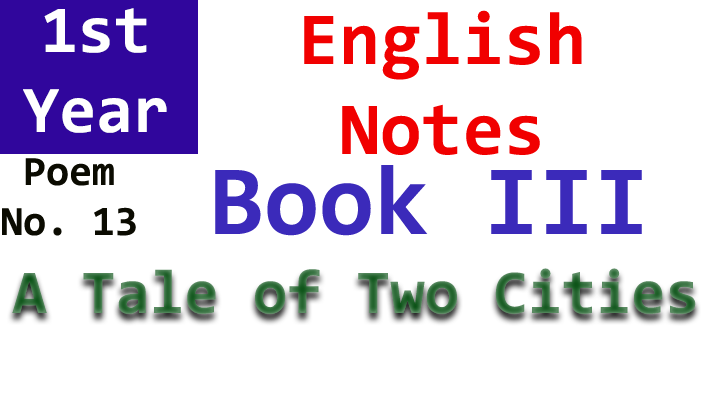 a tale of two cities poem no. 13 notes