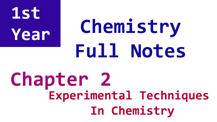 1st year chemistry chapter 2 notes