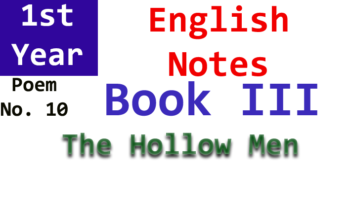 the hollow men poem no. 10 notes