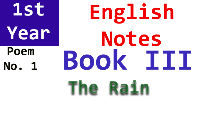 the rain poem no. 1 notes