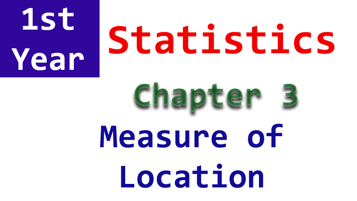 chapter 3 statistics notes 1st year