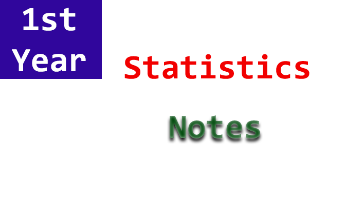 statistics notes 1st year