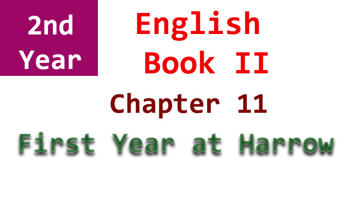 first year at harrow 2nd year english