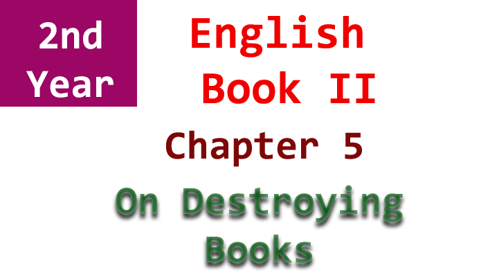 on destroying books 2nd year english