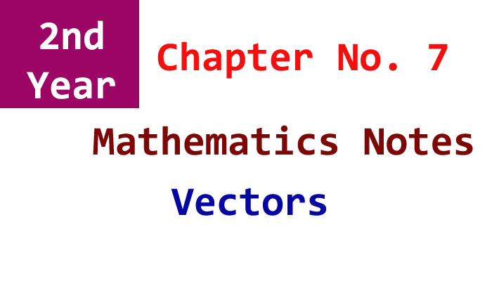 2nd year mathematics chapter 7
